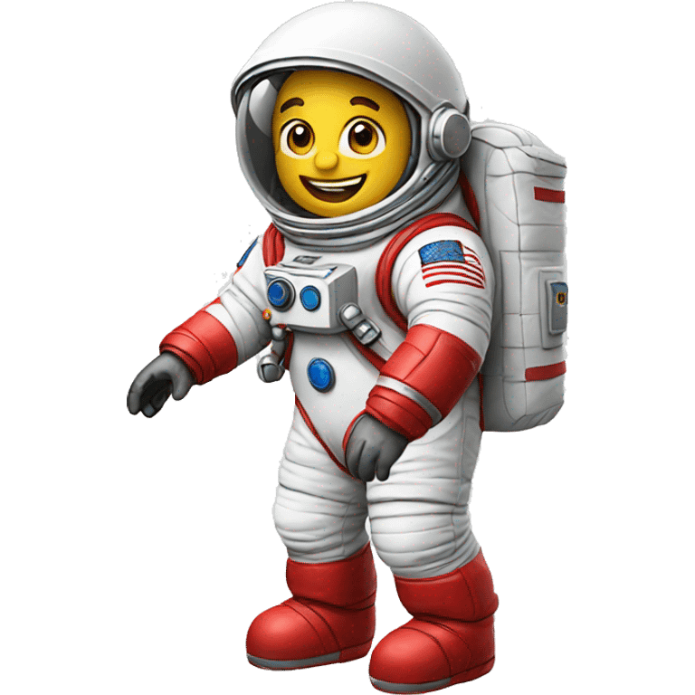 Astronaut in red suit emoji