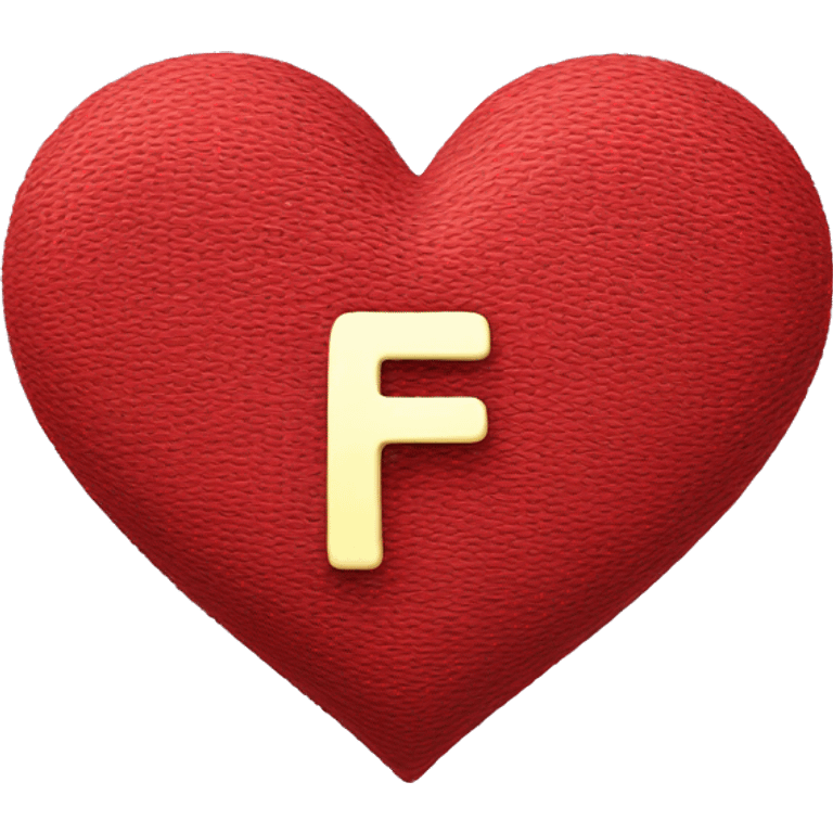 A Heart with the letter F emoji