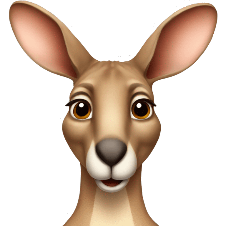 kangaroo face cute emoji