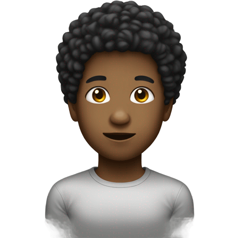 Kid with short Afro  emoji