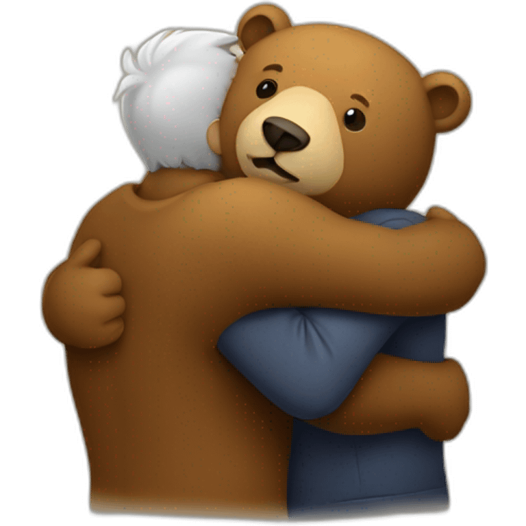 bear hugging man emoji