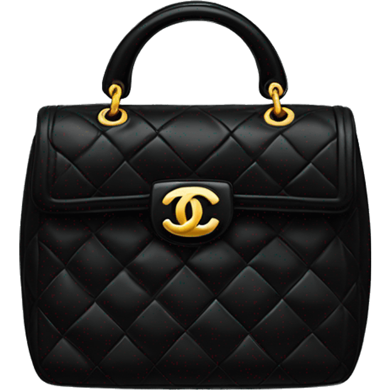 black chanel bag  emoji