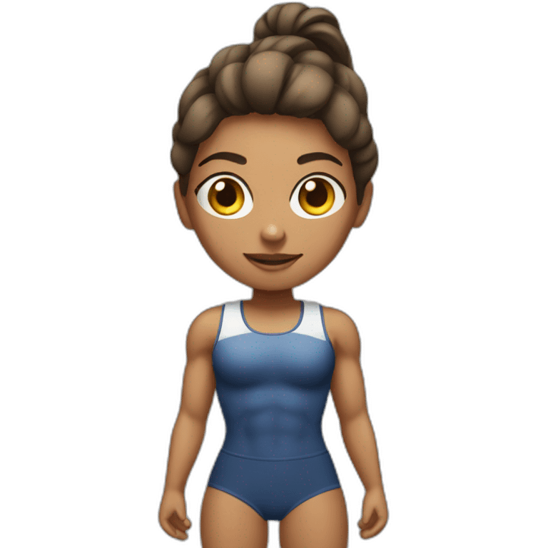 Gymgirl white body with muscles emoji