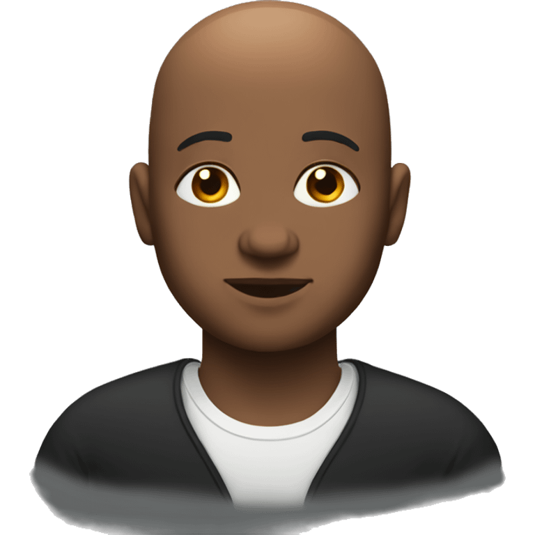 Bald headed black david emoji