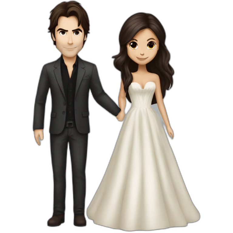 Ian Somerhalder  embrasse Nina Dobrev emoji