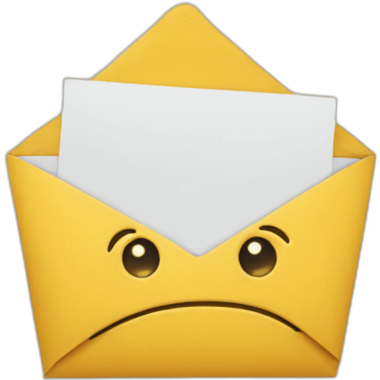 A happy looking envelope with arms and legs emoji