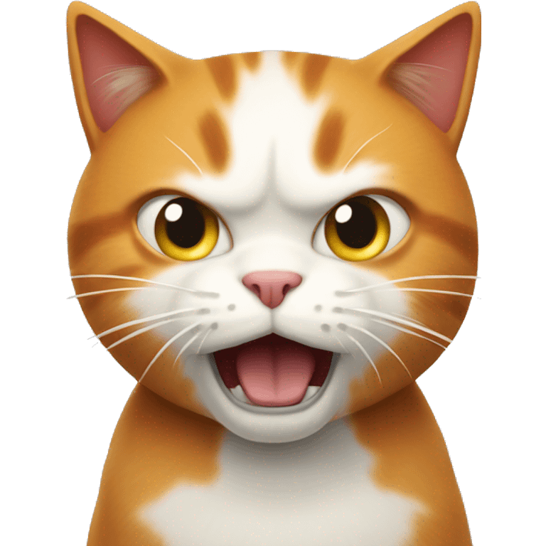 ginger and white angry cat emoji