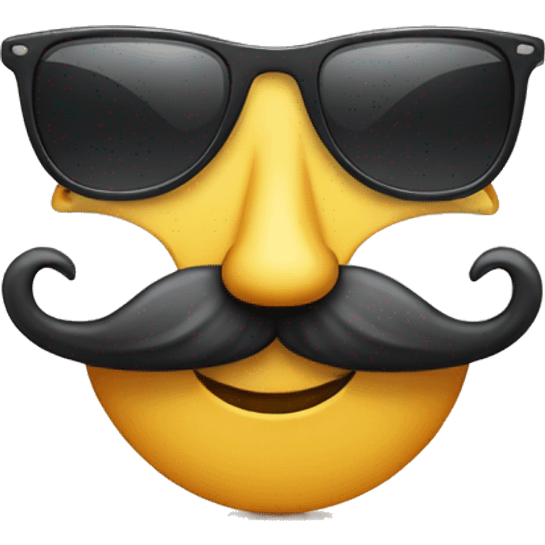 sunglasses smile with a mustache emoji