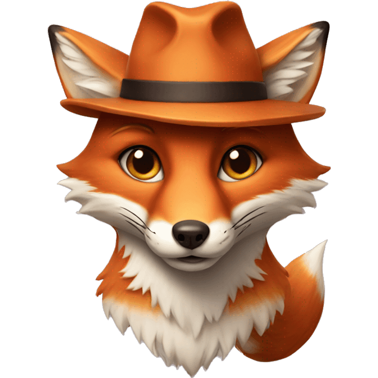 Fox with hat emoji