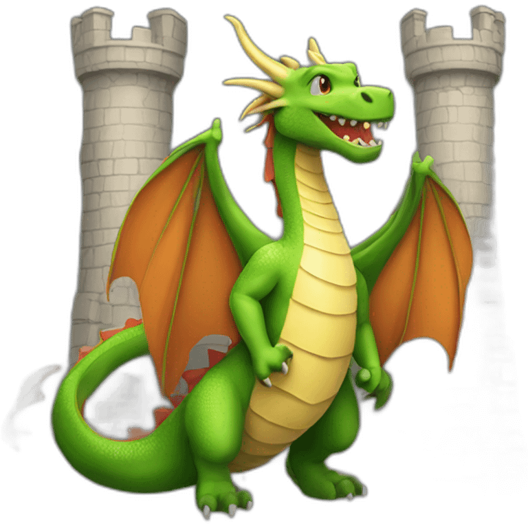 Dragon in castle emoji