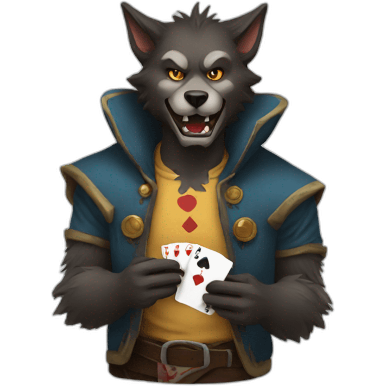 werewolf playing cards emoji