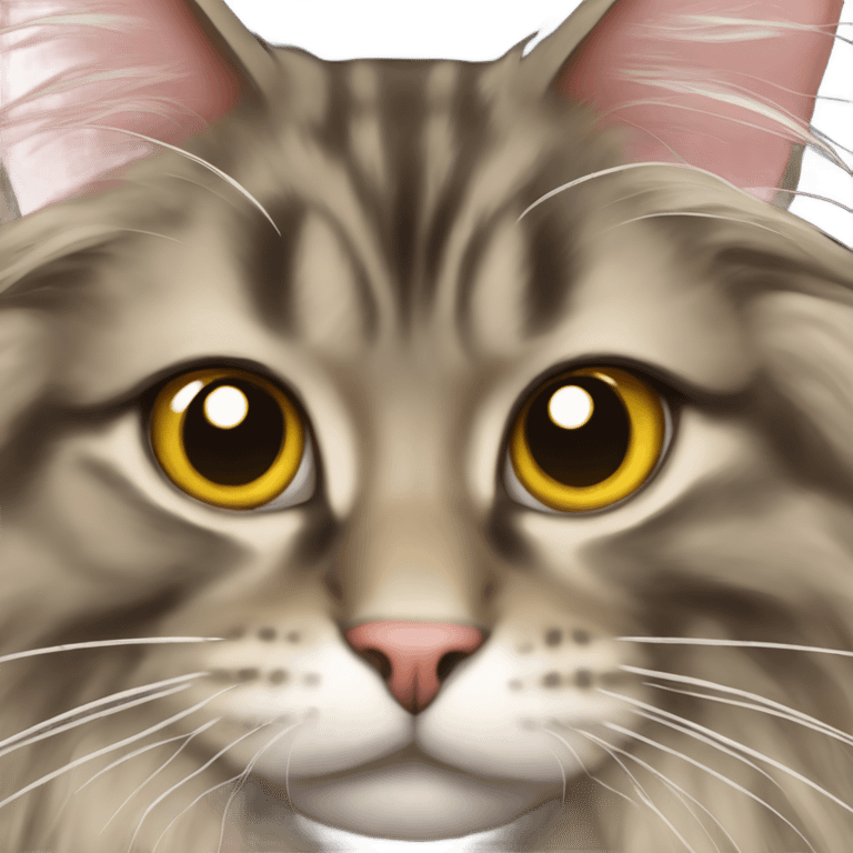 Maine Coon with a stupid mouth  emoji