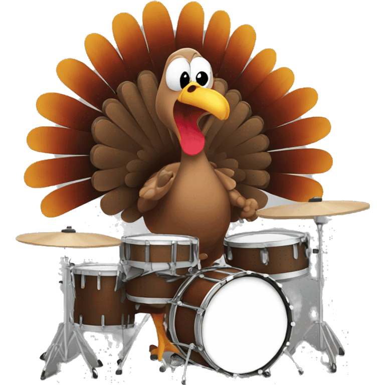 turkey playing drums emoji