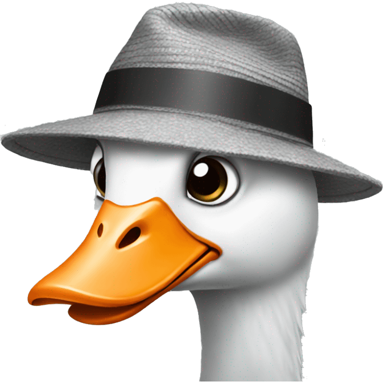 goose with hat emoji