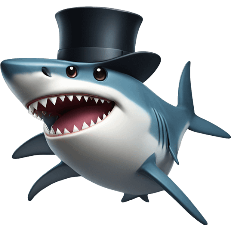 shark with top hat emoji