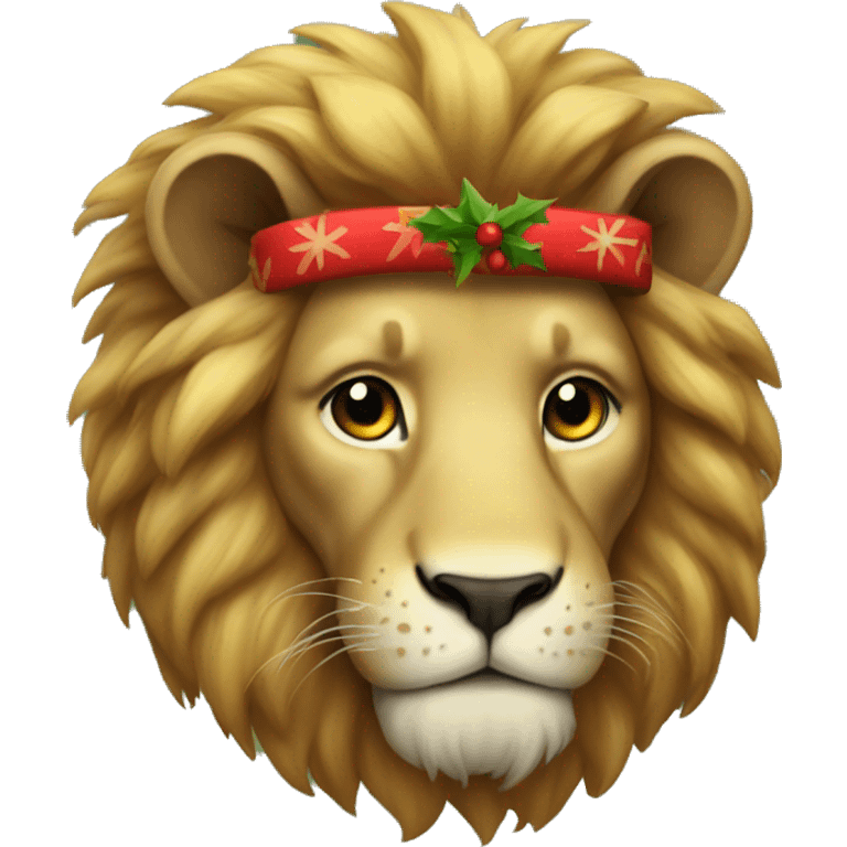 christmas lion emoji