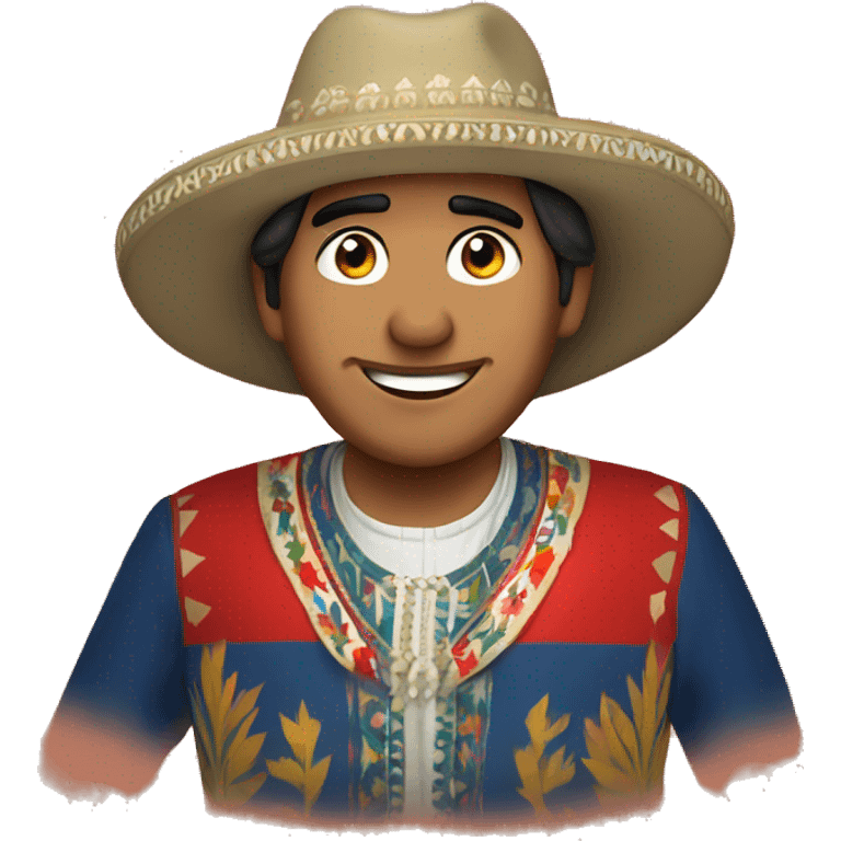 Chilean man wearing traditional huaso dress emoji