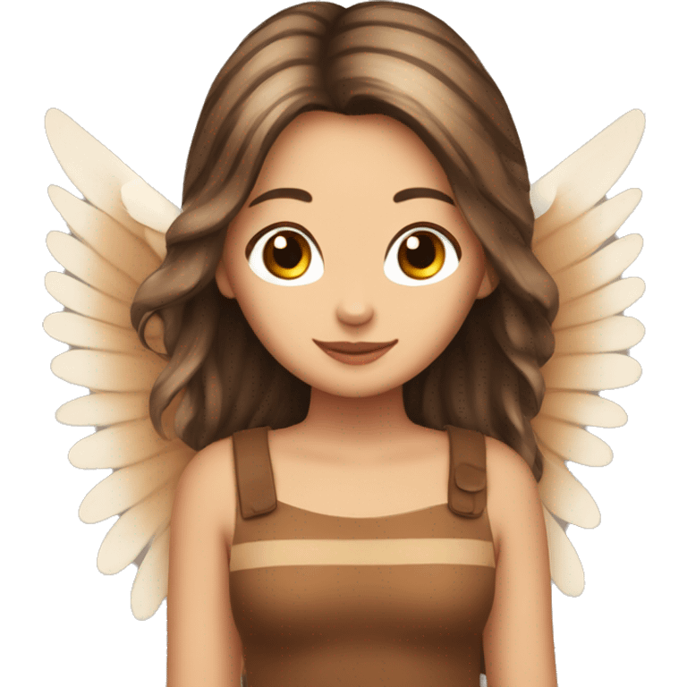 An adult and totally brown striped cat with angel’s wings emoji