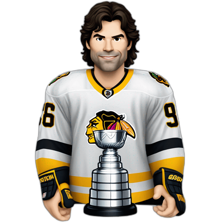 Jaromir Jagr with the Stanley cup emoji