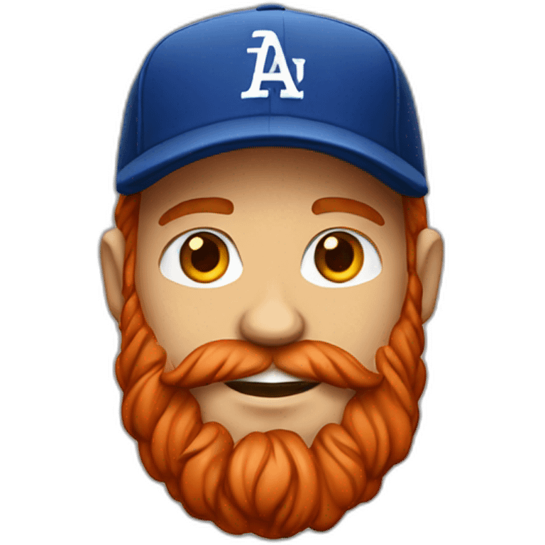 red bearded male with a baseball hat emoji