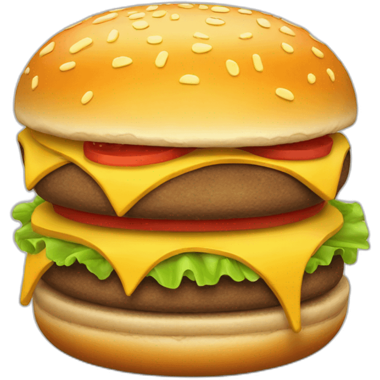 double cartoon hamburger 3d emoji