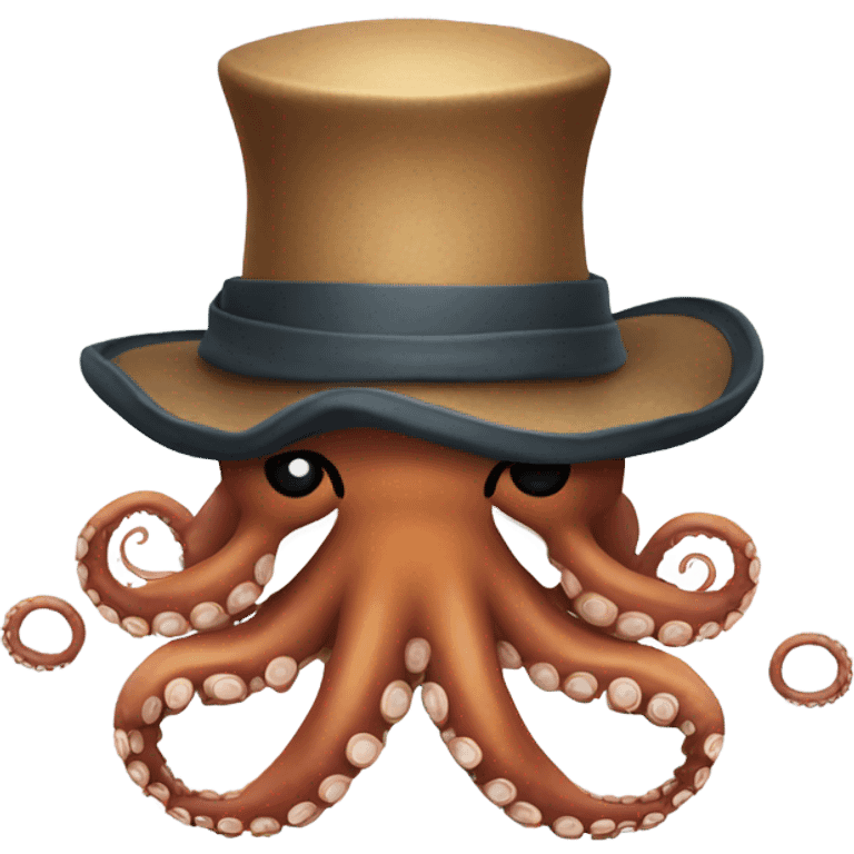 Octopus wearing a hat emoji