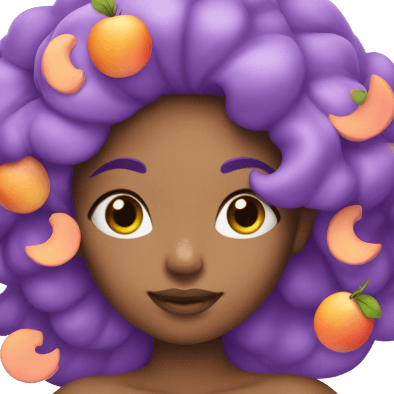 purple mermaid with peach skin emoji