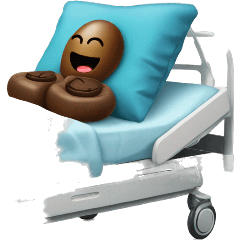 Coffee bean in hospital bed emoji