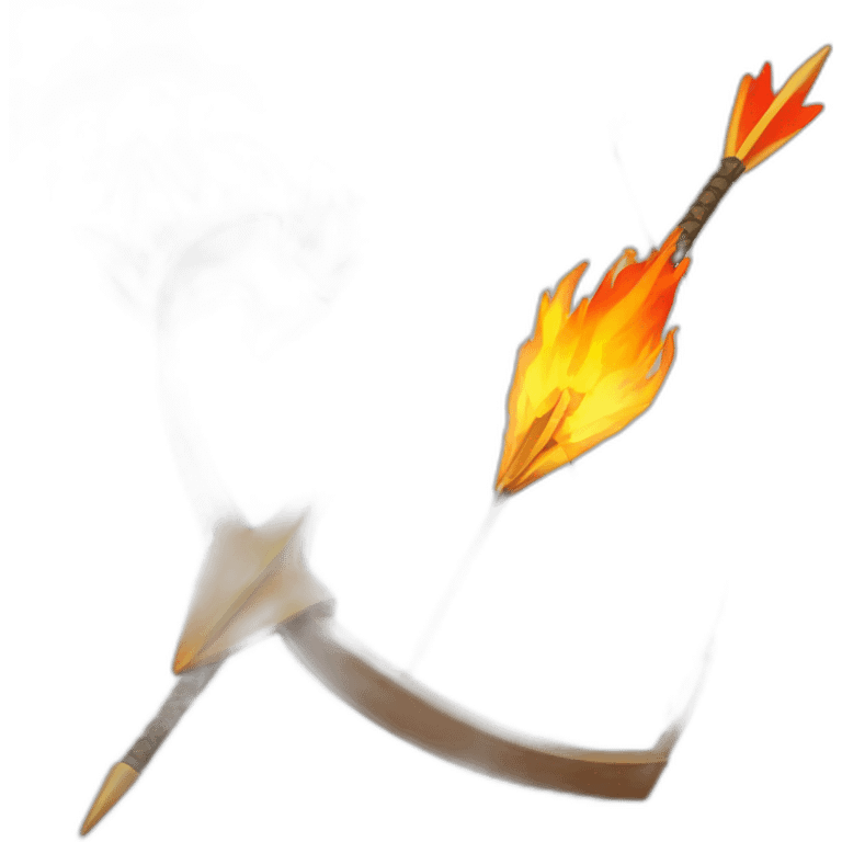 bow with a fire arrow  emoji