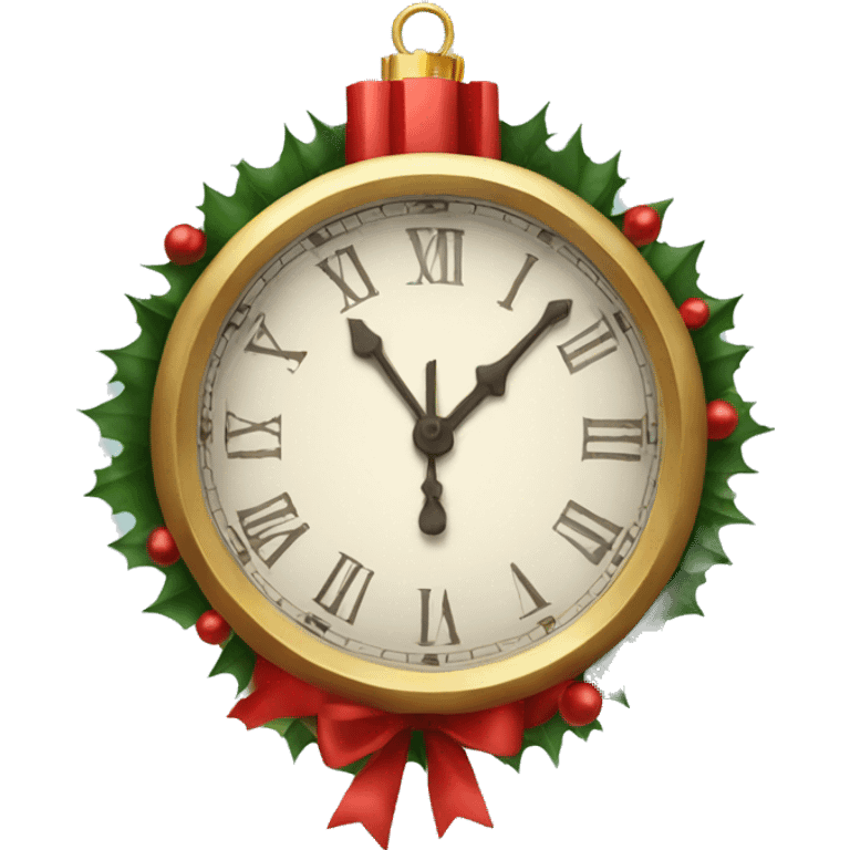 december cristmass clock emoji