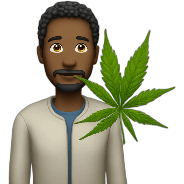 man with sativa  emoji