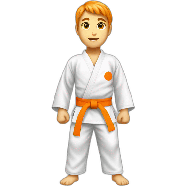 Karate boy orange belt emoji