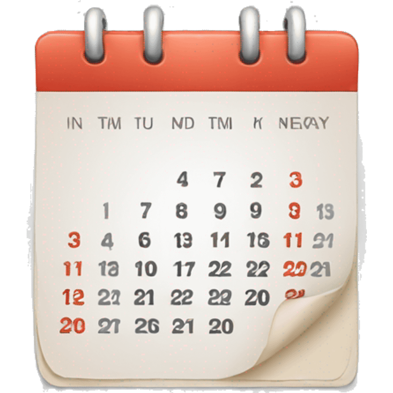 Calendar icon emoji