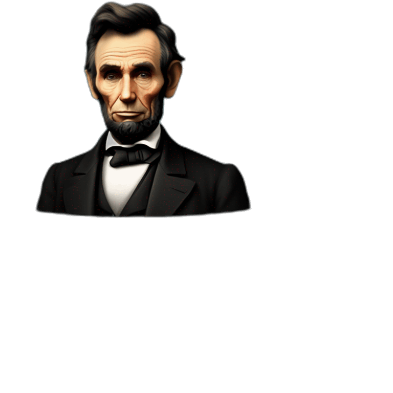 Abraham Lincoln on an old fashioned television emoji