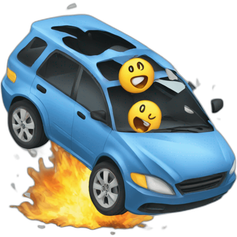 car accident emoji