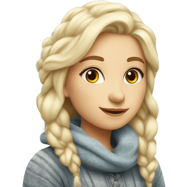 cozy beautiful finnish blond winter girl emoji