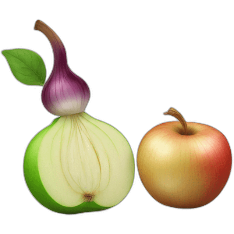 Apple and onion  emoji