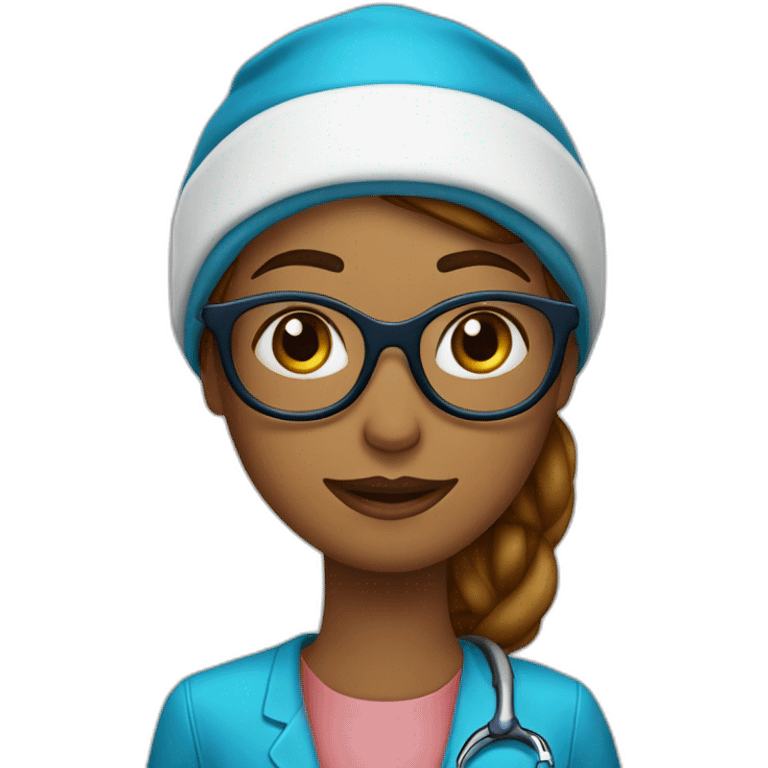 La Cara del Doctor simi con gorro de navidad azul emoji