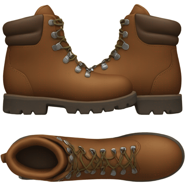 Brown hiking boots  emoji