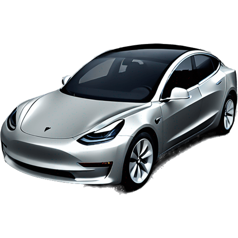 Tesla model3 with china emoji