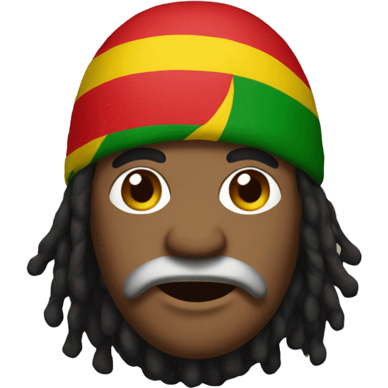 Jamaican emoji wearing a Rasta tam emoji