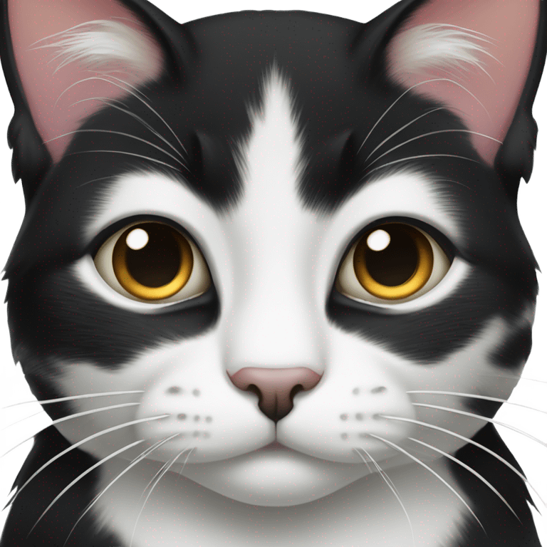 Black and white cat emoji