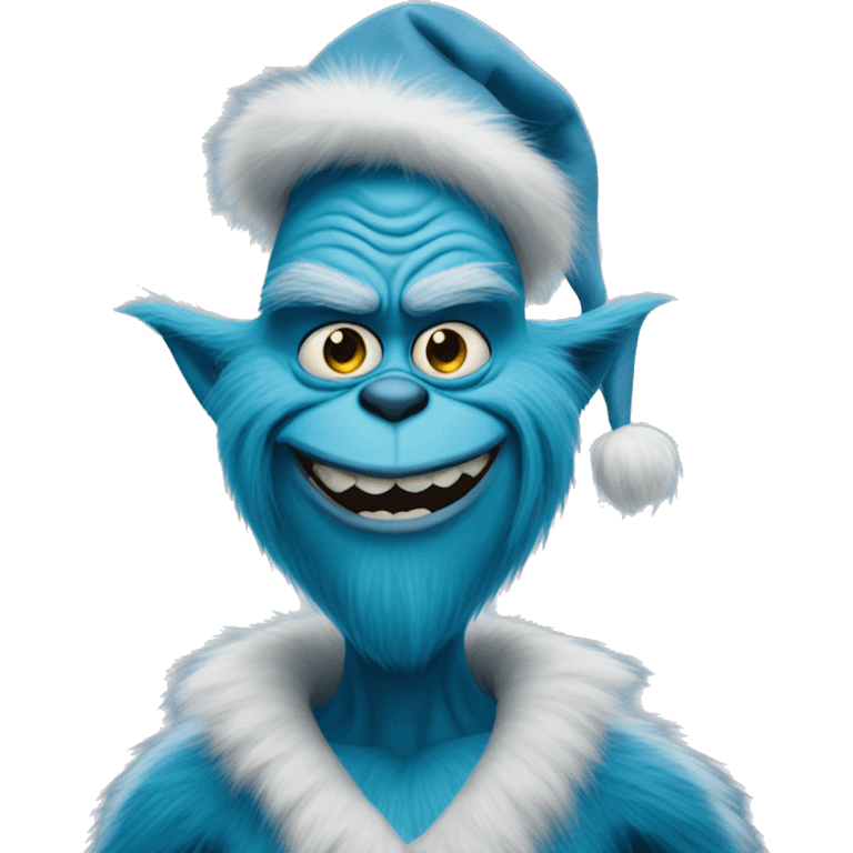 Blue grinch emoji