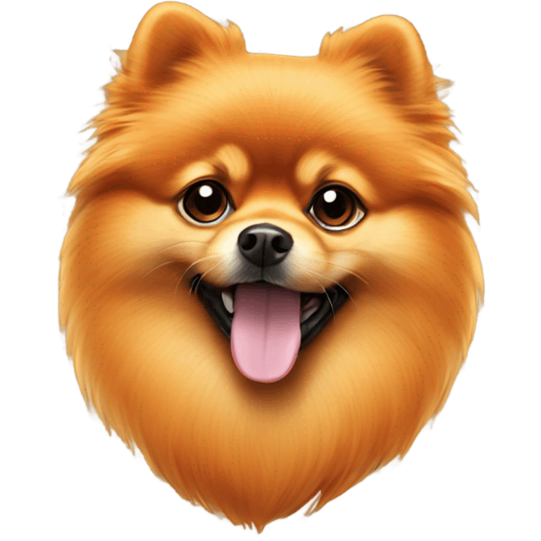 Orange cool Pomeranian  emoji