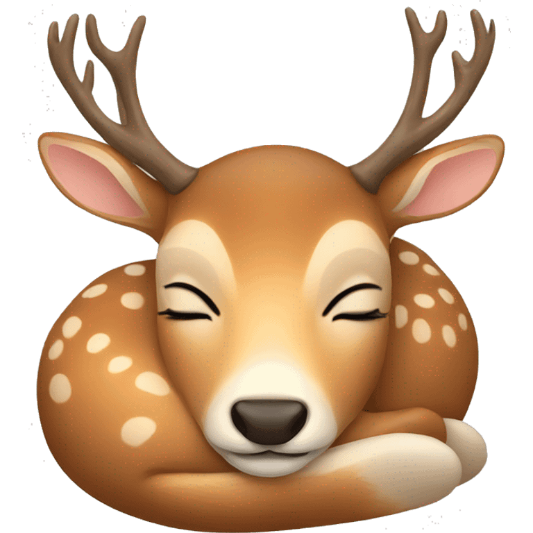 Deer sleeping emoji