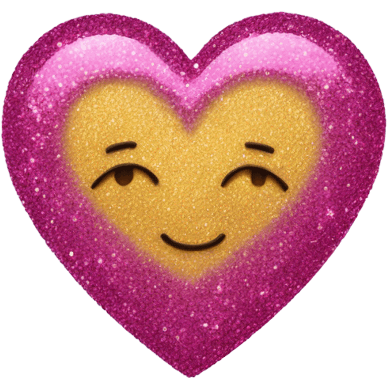 glitter heart with a outline emoji