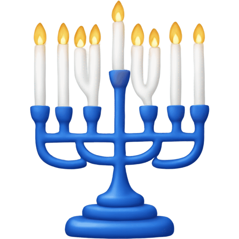 Blue and white menorah  emoji