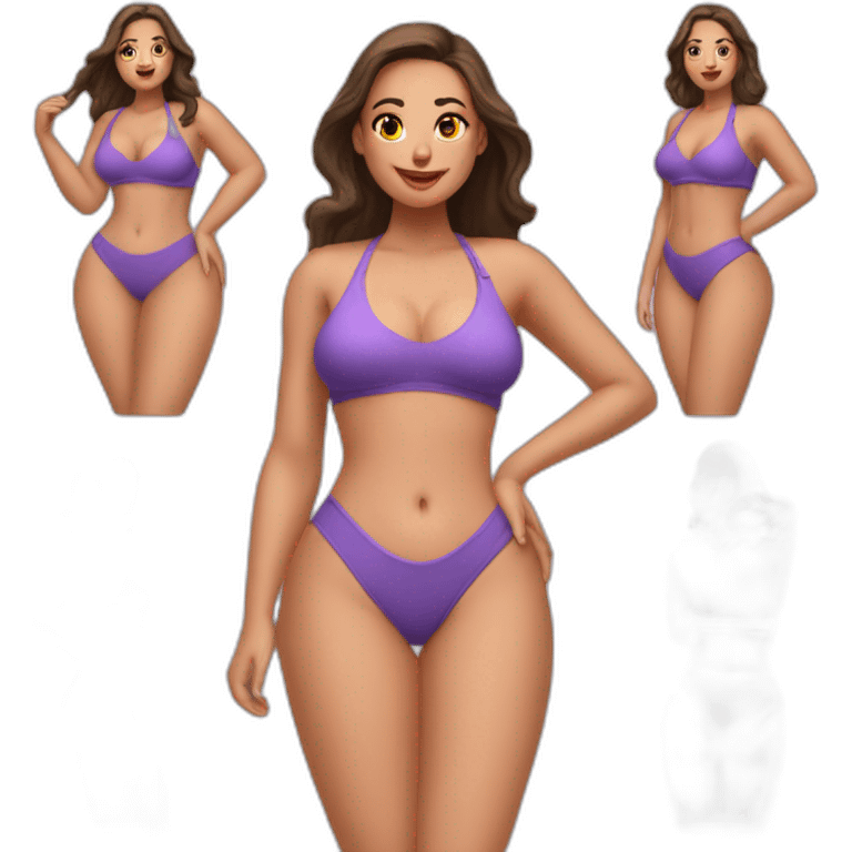 slim-thicc-caucasian-woman-swimsuit-posing-taking-bikini-off emoji