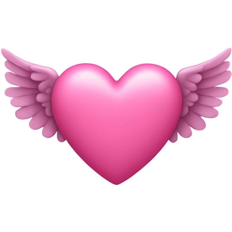 Pink heart with wings emoji