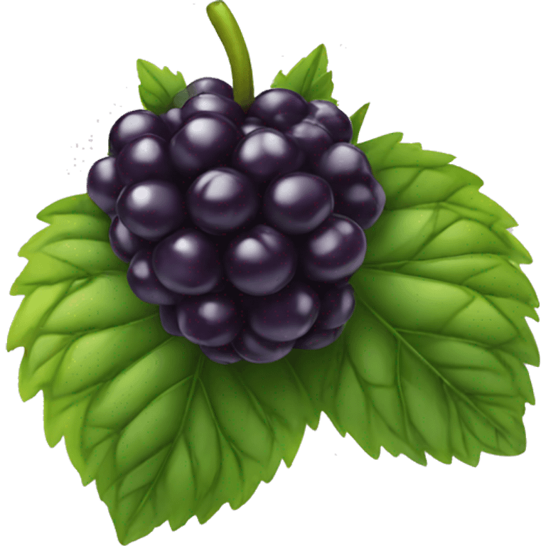 blackberry fruit with eye and smile emoji